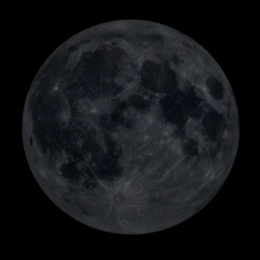Representación de luna nueva