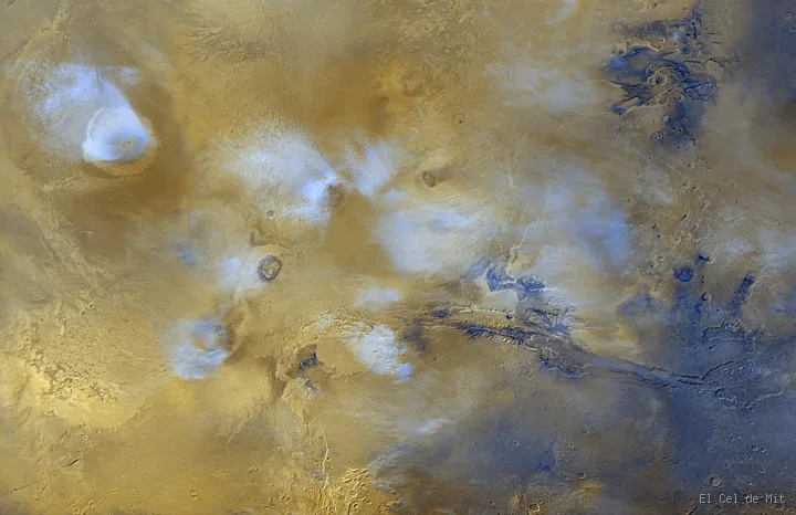 Región de Tharsis y Marineris en Marte